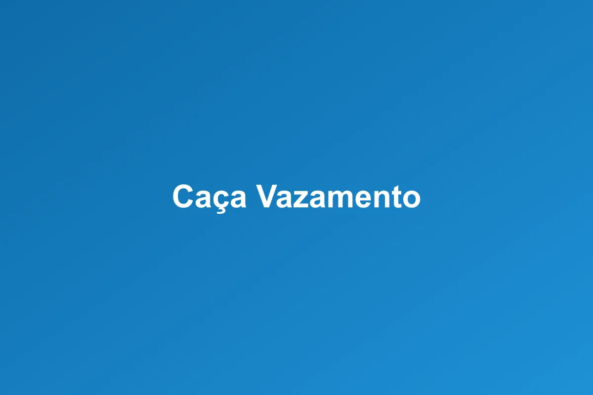 Caça-vazamento de Água em Londrina